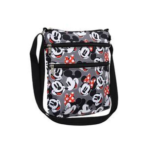 Mickey & Minnie Mouse Passport Bag Faces Travel Women's Disney Crossbody Purse